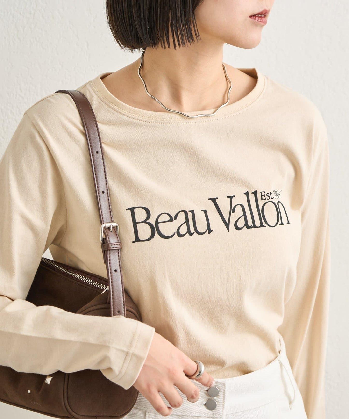 彩色小標誌長袖T恤