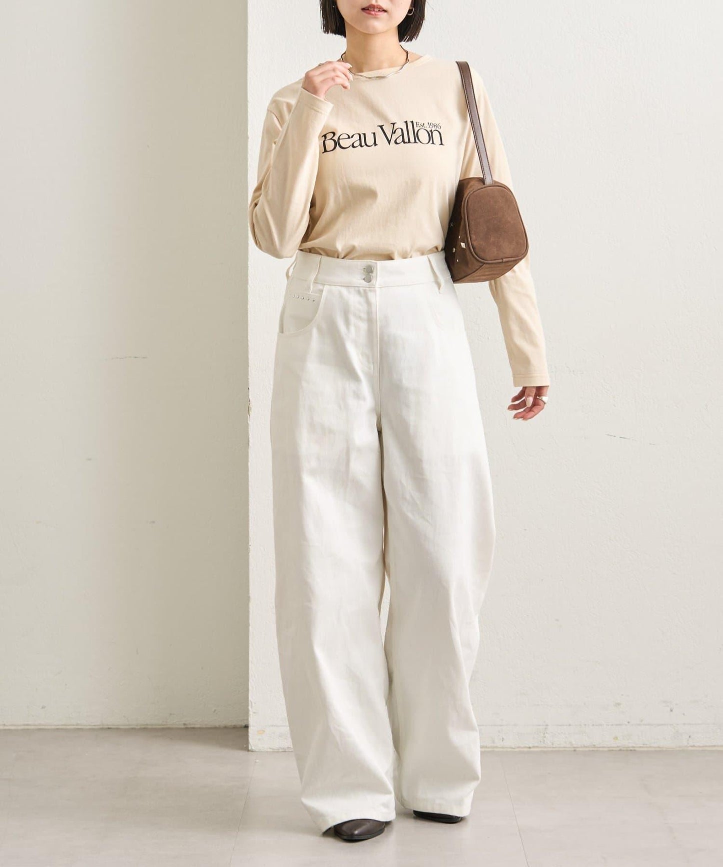 彩色小標誌長袖T恤