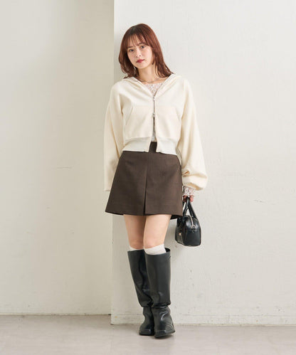 連帽針織短款衛衣