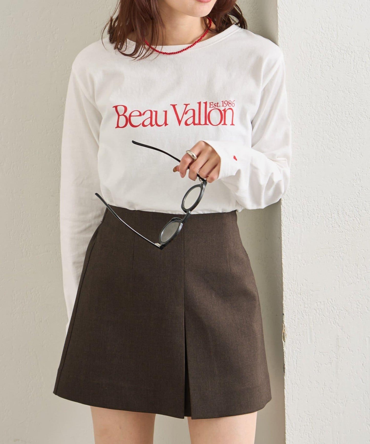 彩色小標誌長袖T恤