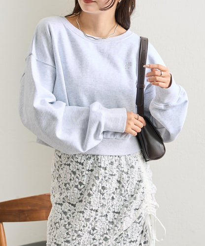 點綴刺繡短款衛衣