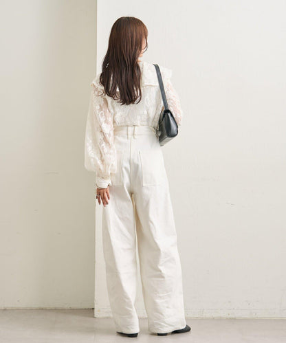 荷葉邊領口襯衫