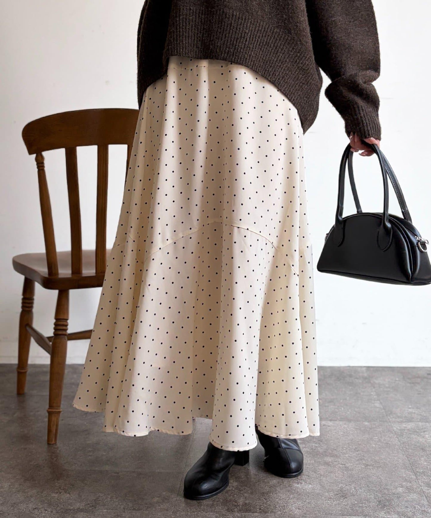 波點半身裙