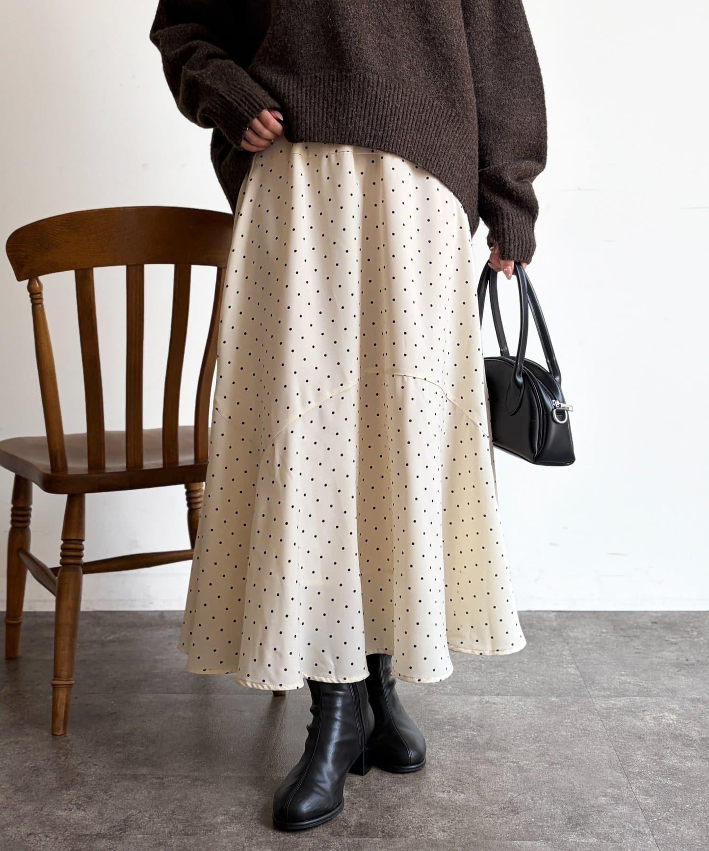 波點半身裙