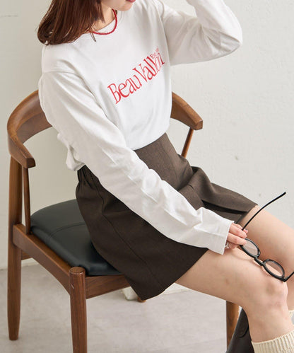 彩色小標誌長袖T恤