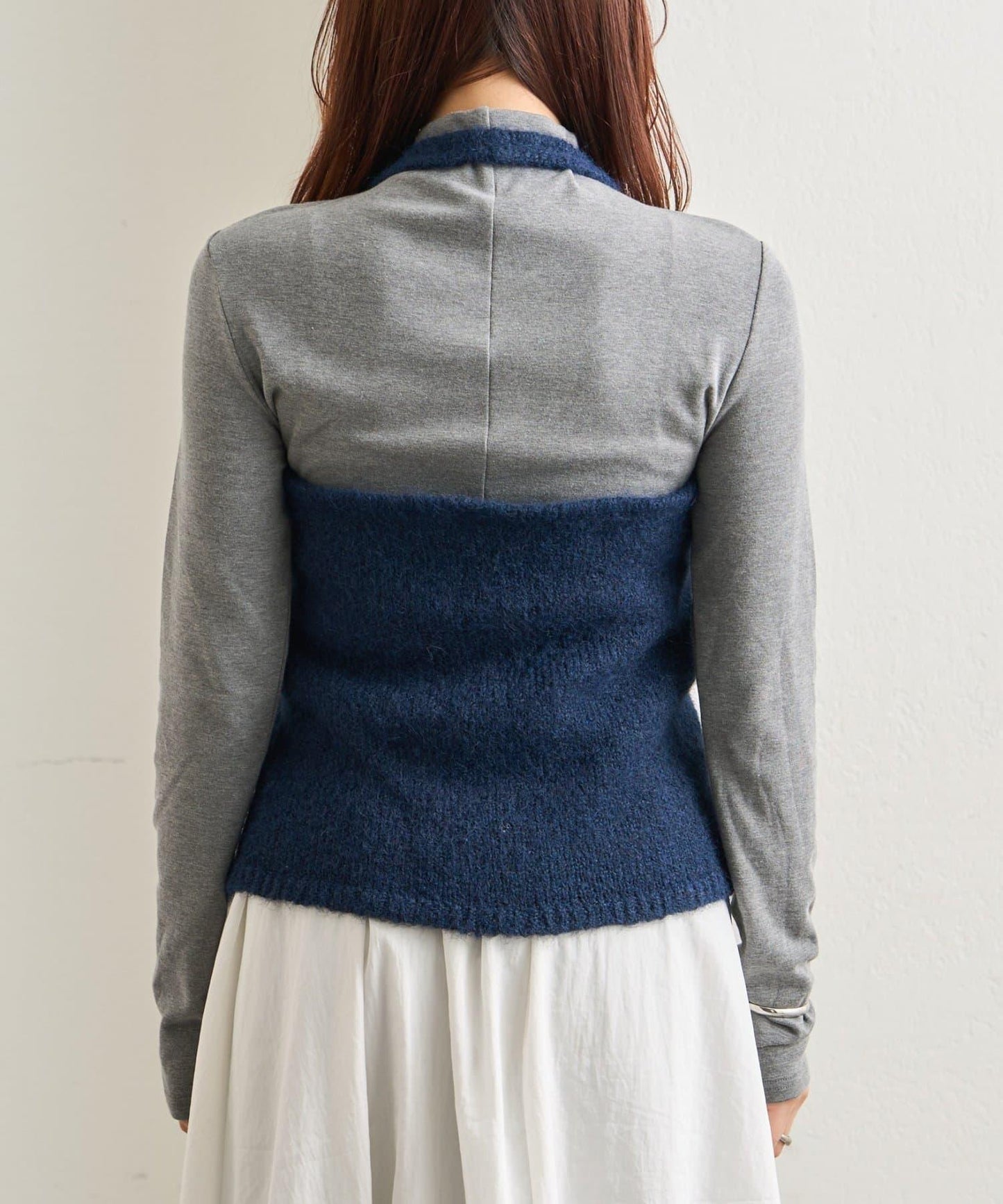 蓬鬆感掛脖針織背心