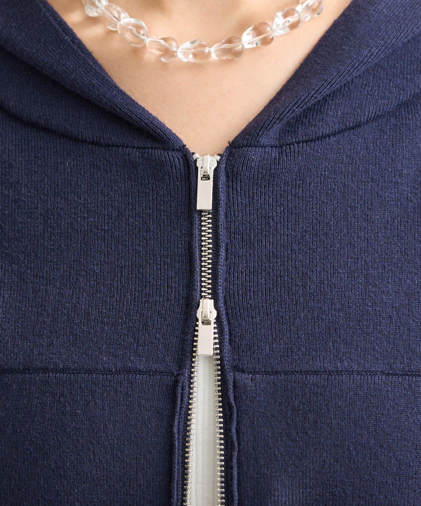 連帽針織短款衛衣