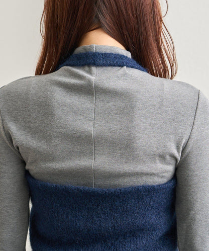 蓬鬆感掛脖針織背心