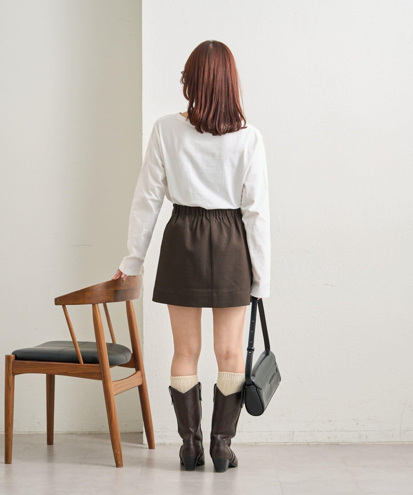 彩色小標誌長袖T恤