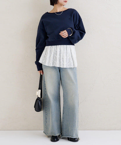 點綴刺繡短款衛衣