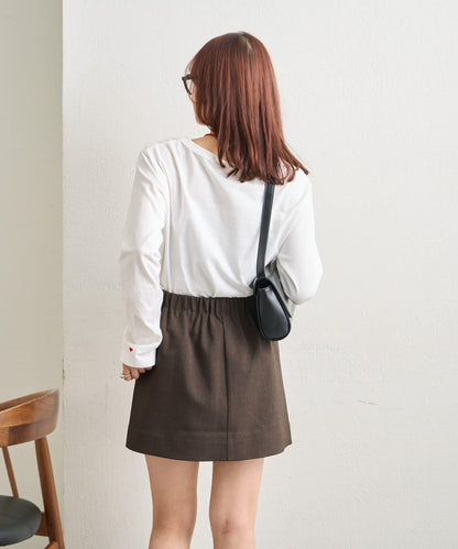 彩色小標誌長袖T恤