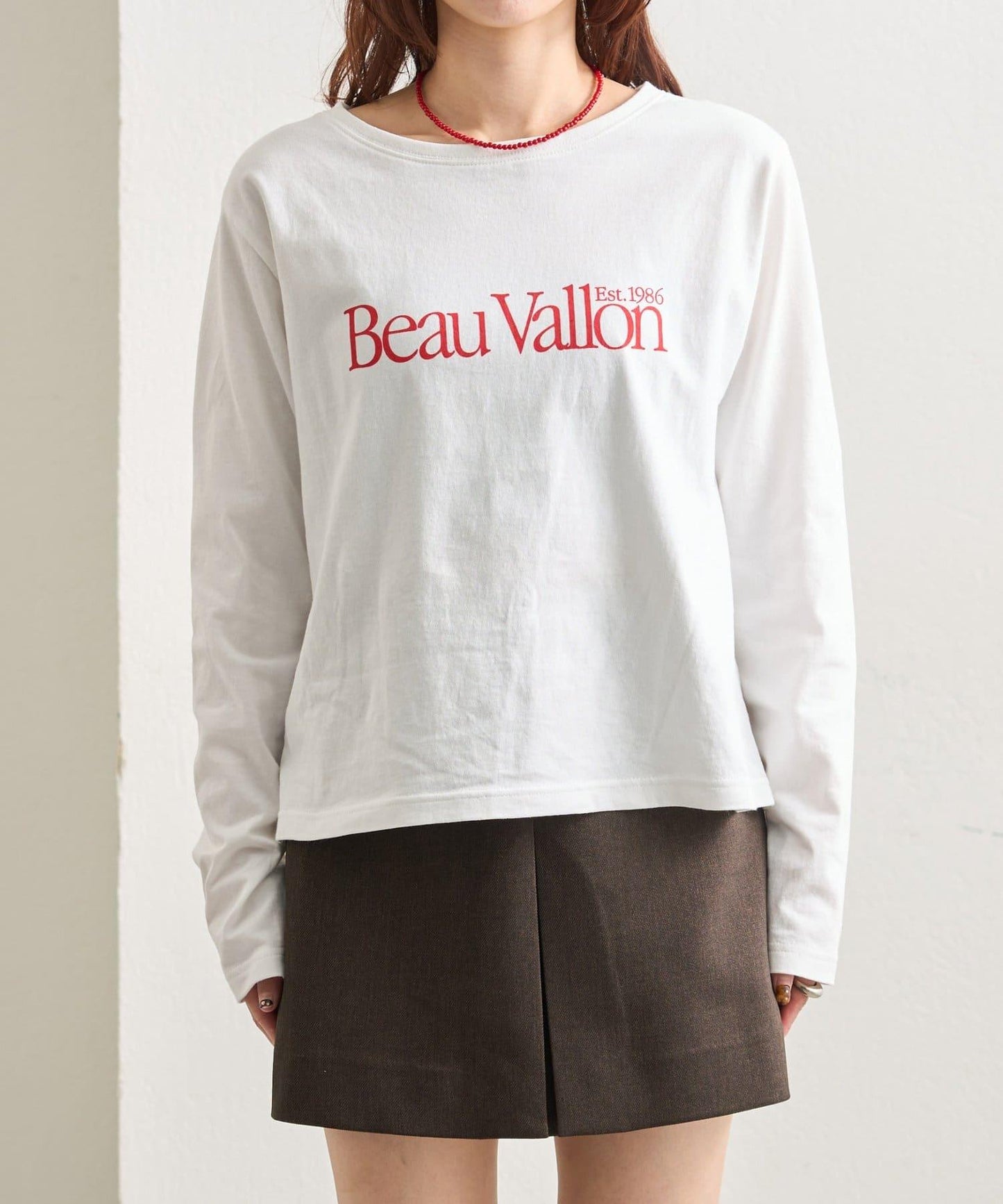 彩色小標誌長袖T恤