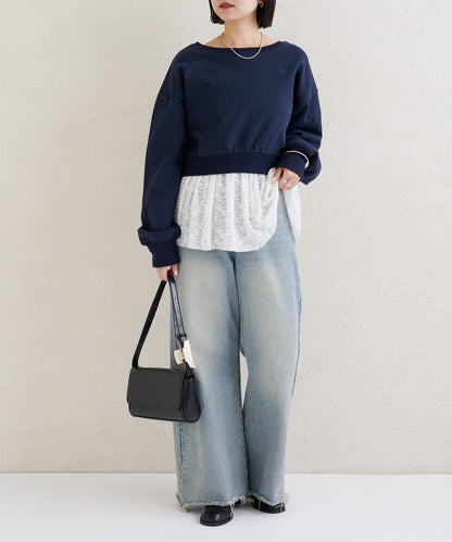 點綴刺繡短款衛衣