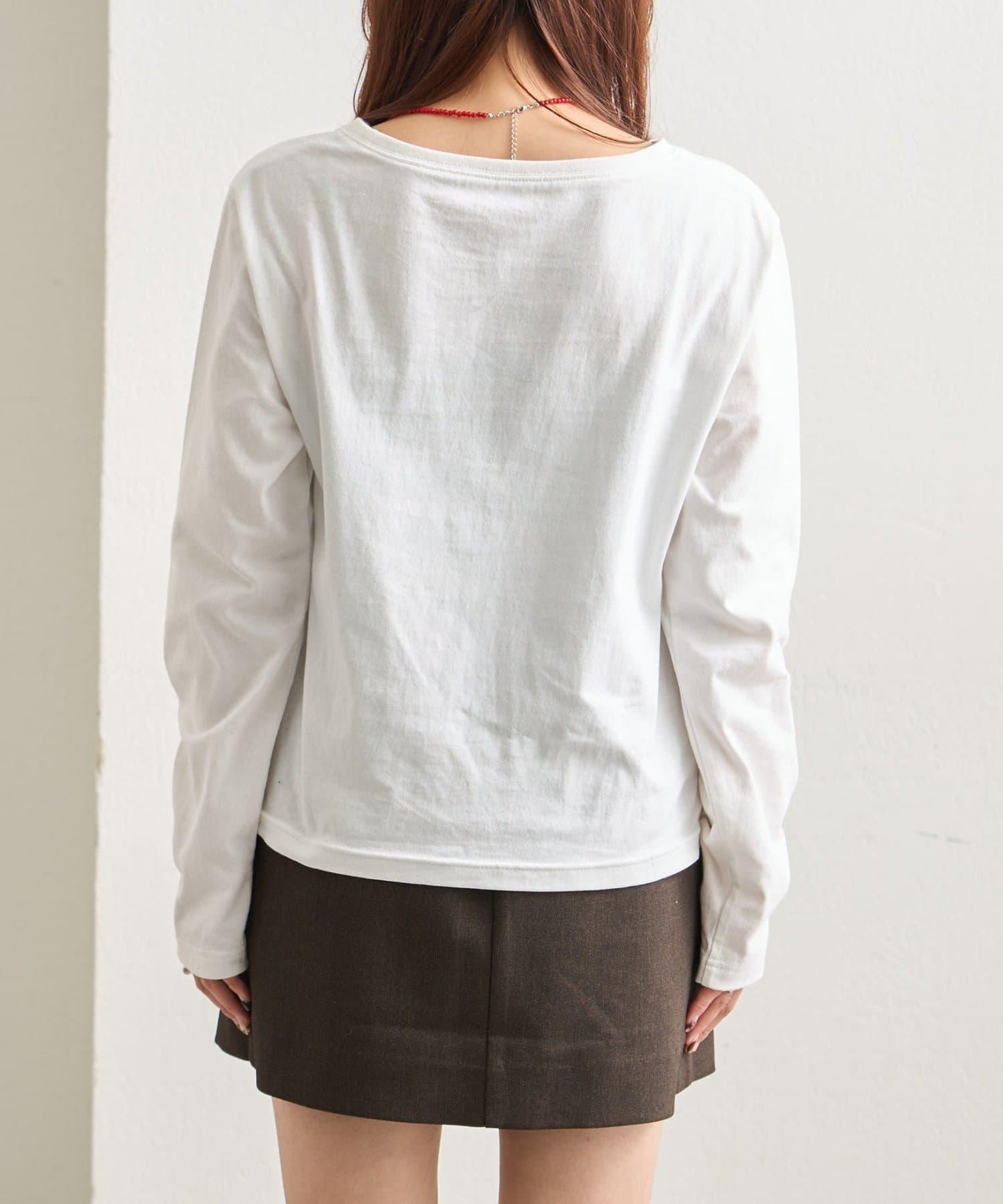 彩色小標誌長袖T恤