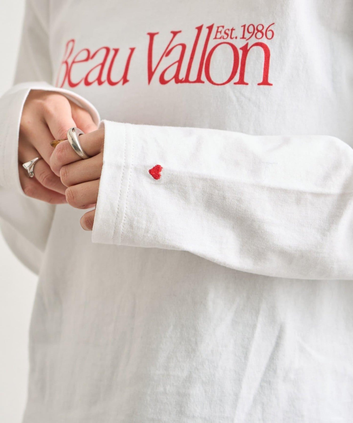 彩色小標誌長袖T恤