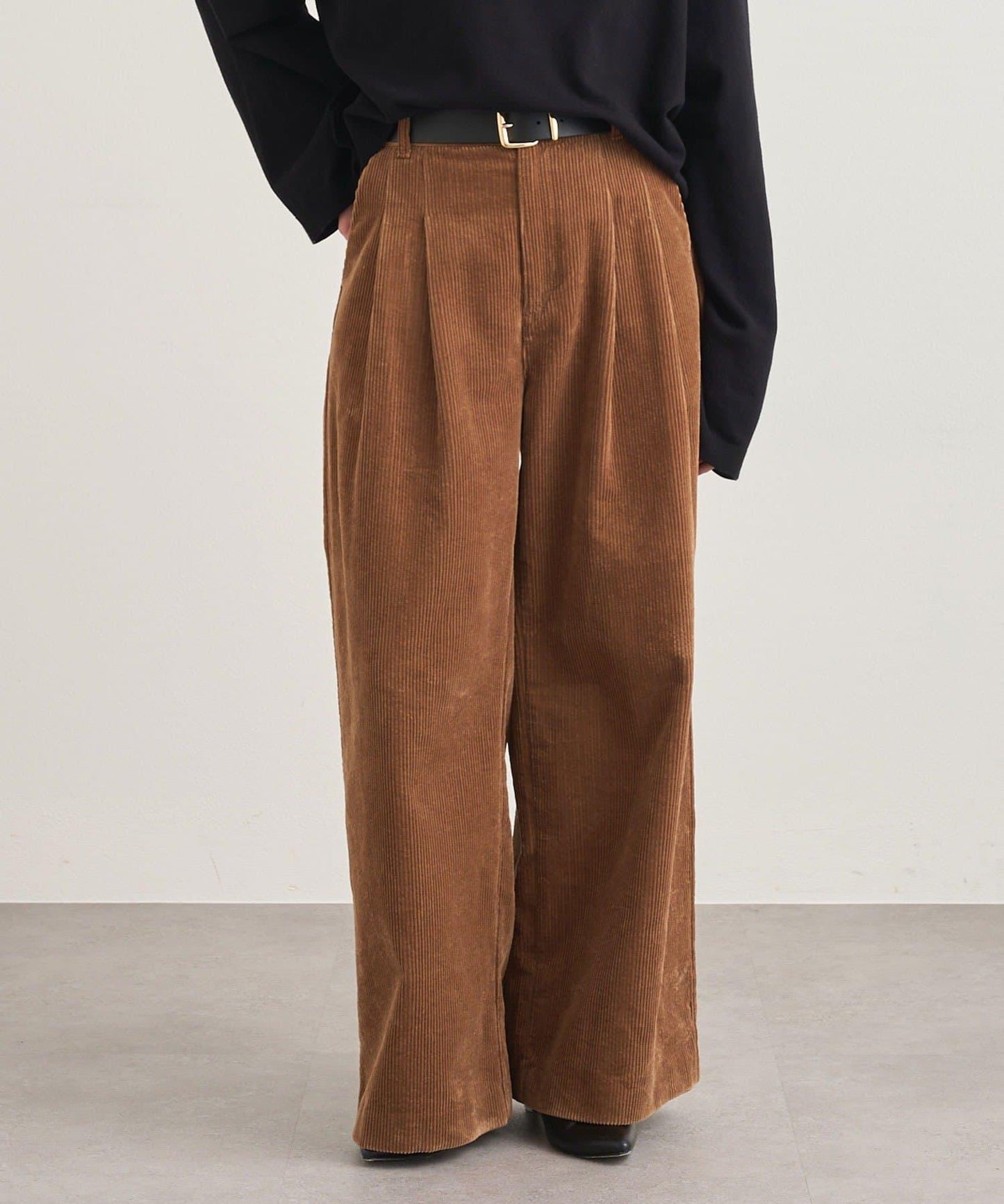 【SHENERY】燈芯絨寬腿褲