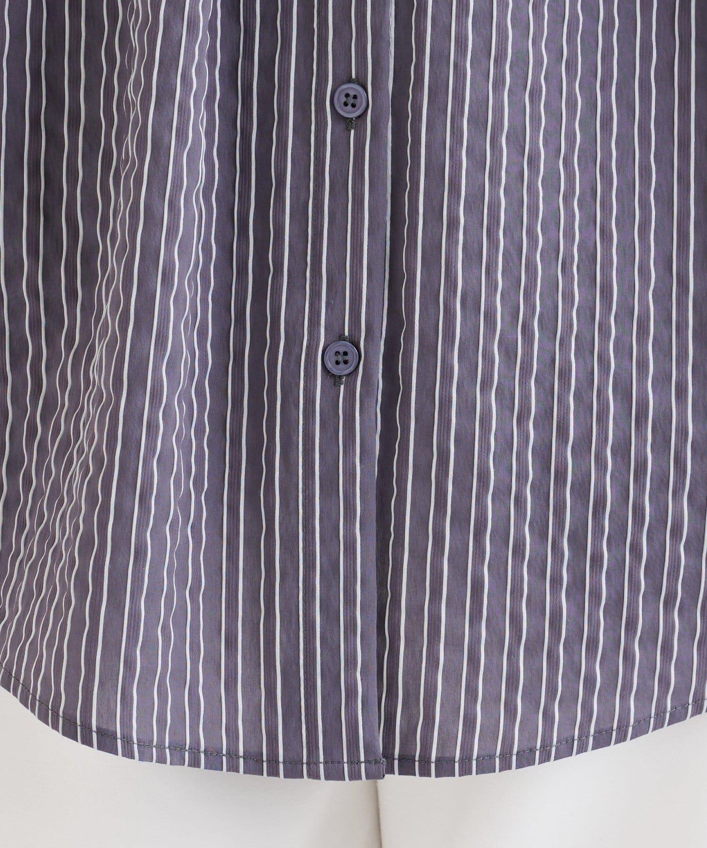 一字肩羅紋條紋襯衫