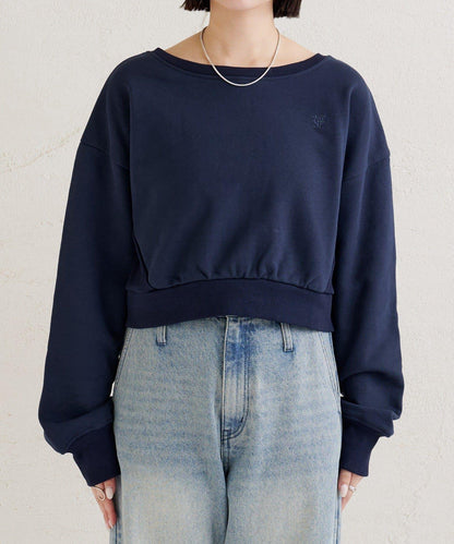 點綴刺繡短款衛衣