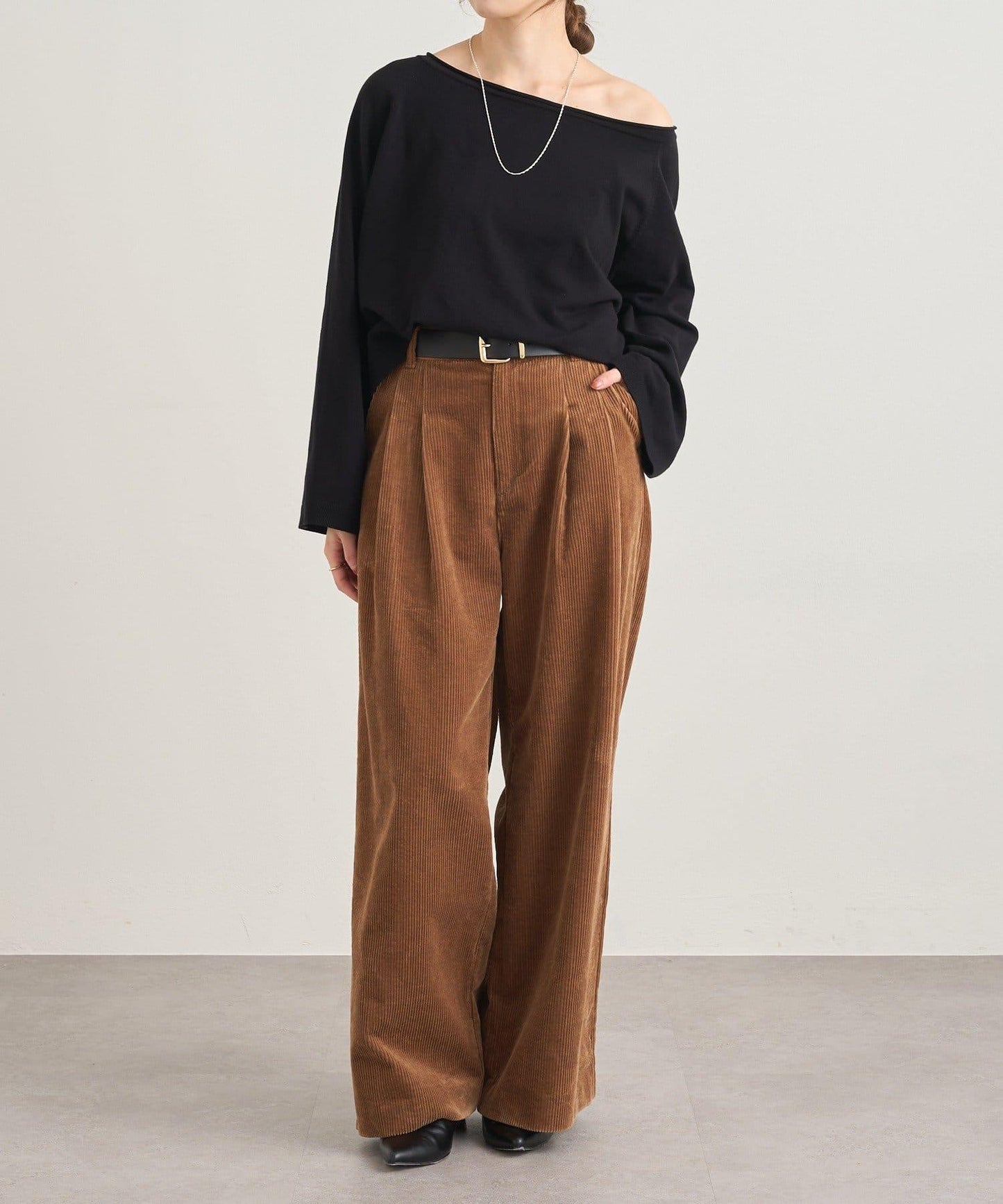 【SHENERY】燈芯絨寬腿褲