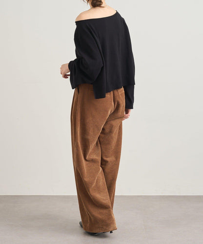 【SHENERY】燈芯絨寬腿褲