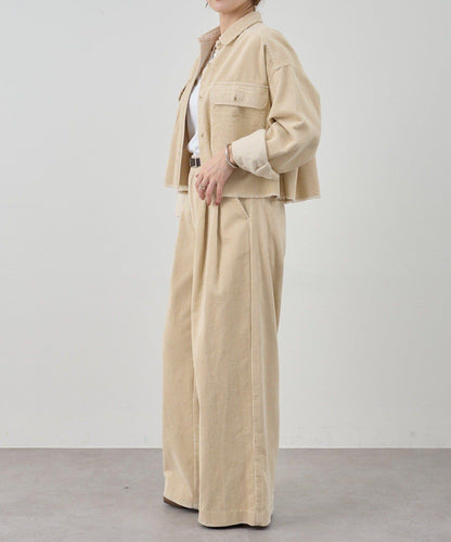 【SHENERY】燈芯絨寬腿褲