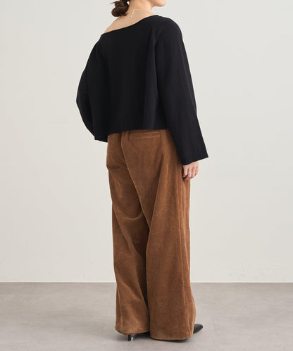 【SHENERY】燈芯絨寬腿褲