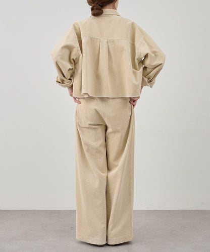 【SHENERY】燈芯絨寬腿褲