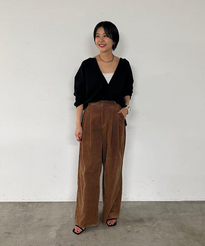 【SHENERY】燈芯絨寬腿褲