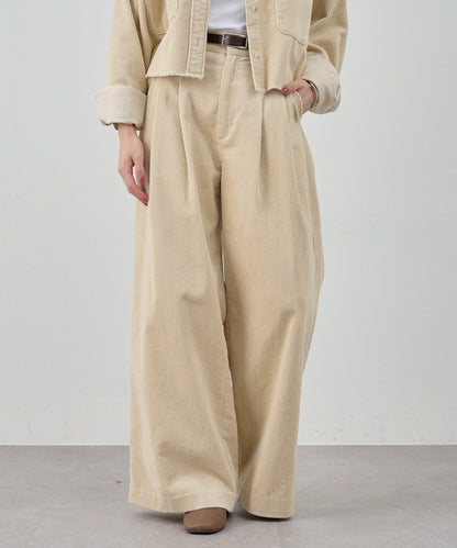 【SHENERY】燈芯絨寬腿褲