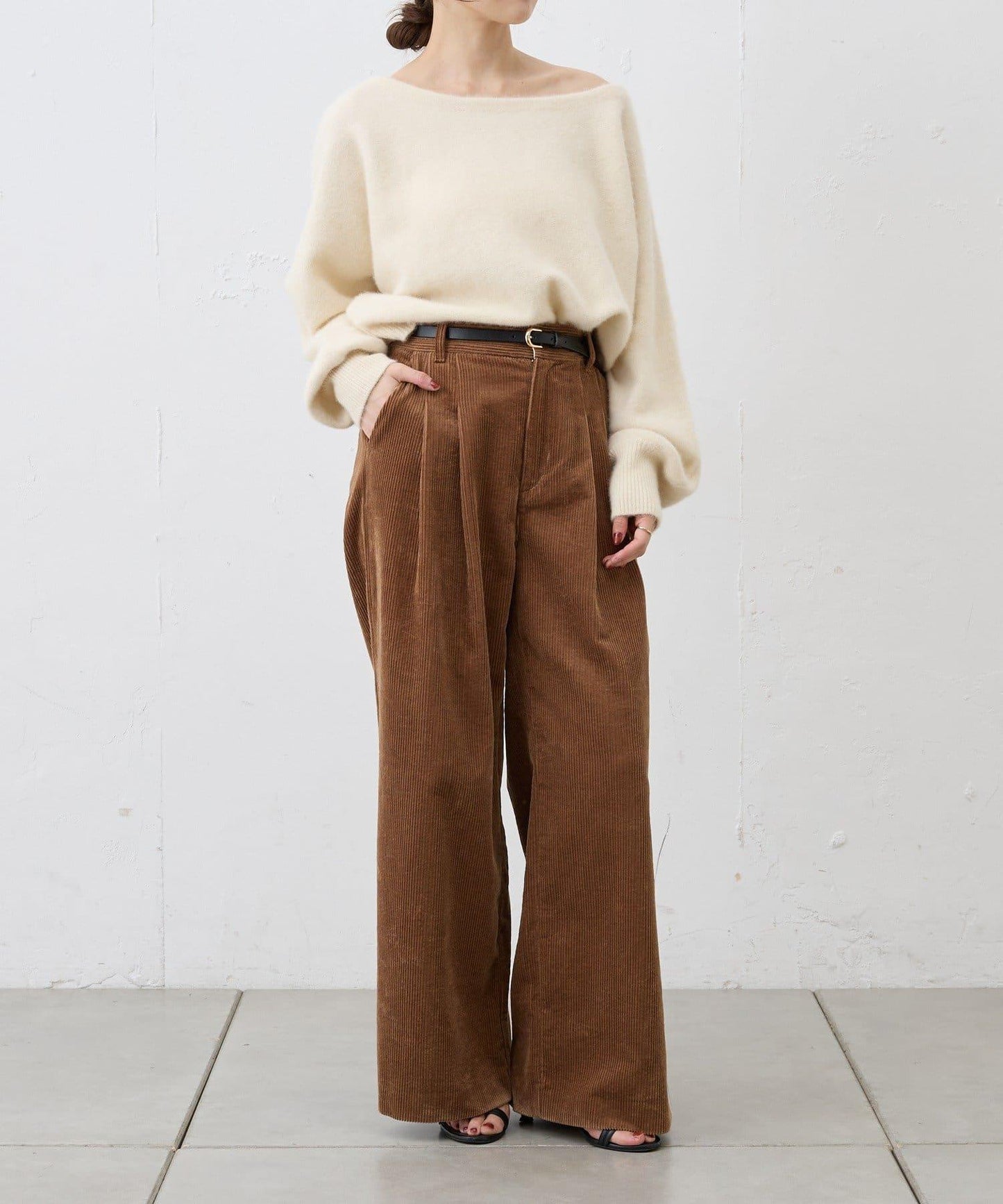 【SHENERY】燈芯絨寬腿褲