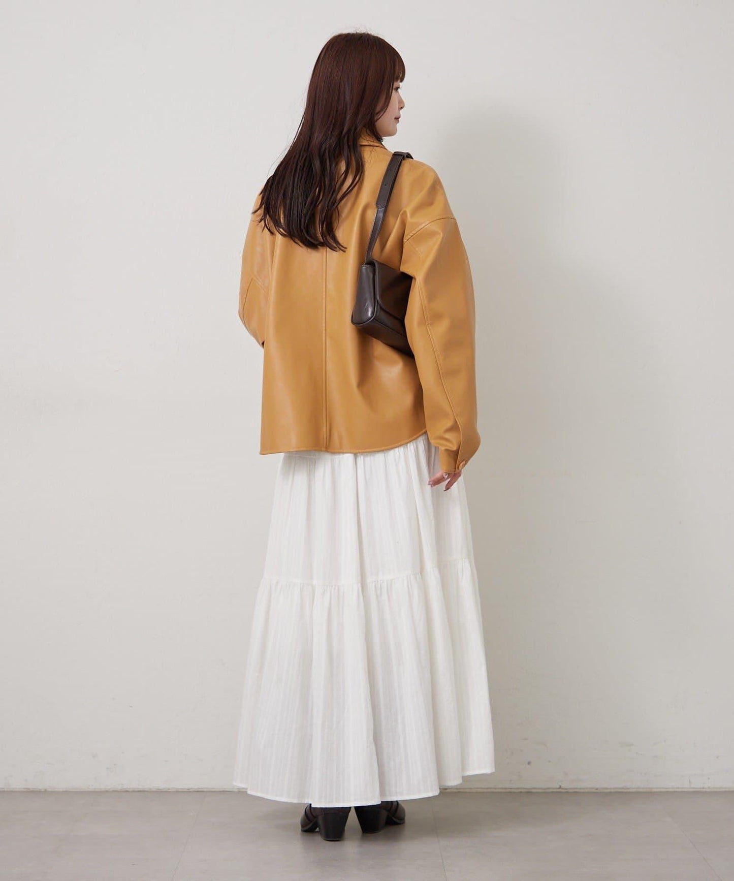 棉質荷葉邊連衣裙