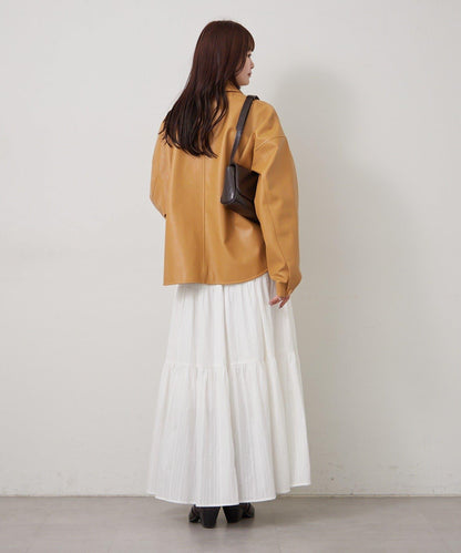 棉質荷葉邊連衣裙