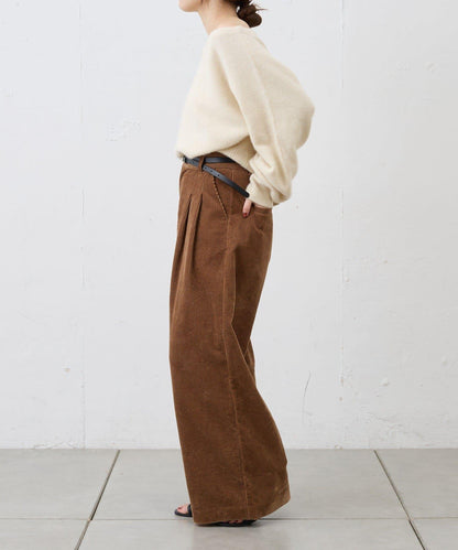 【SHENERY】燈芯絨寬腿褲