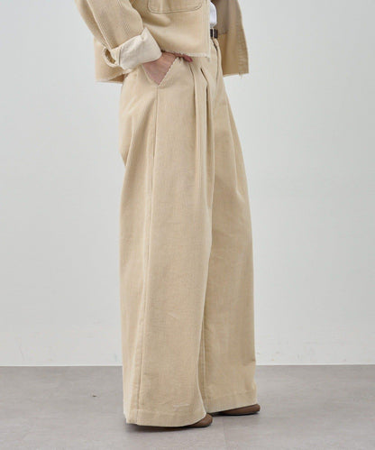 【SHENERY】燈芯絨寬腿褲