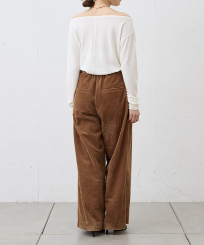 【SHENERY】燈芯絨寬腿褲