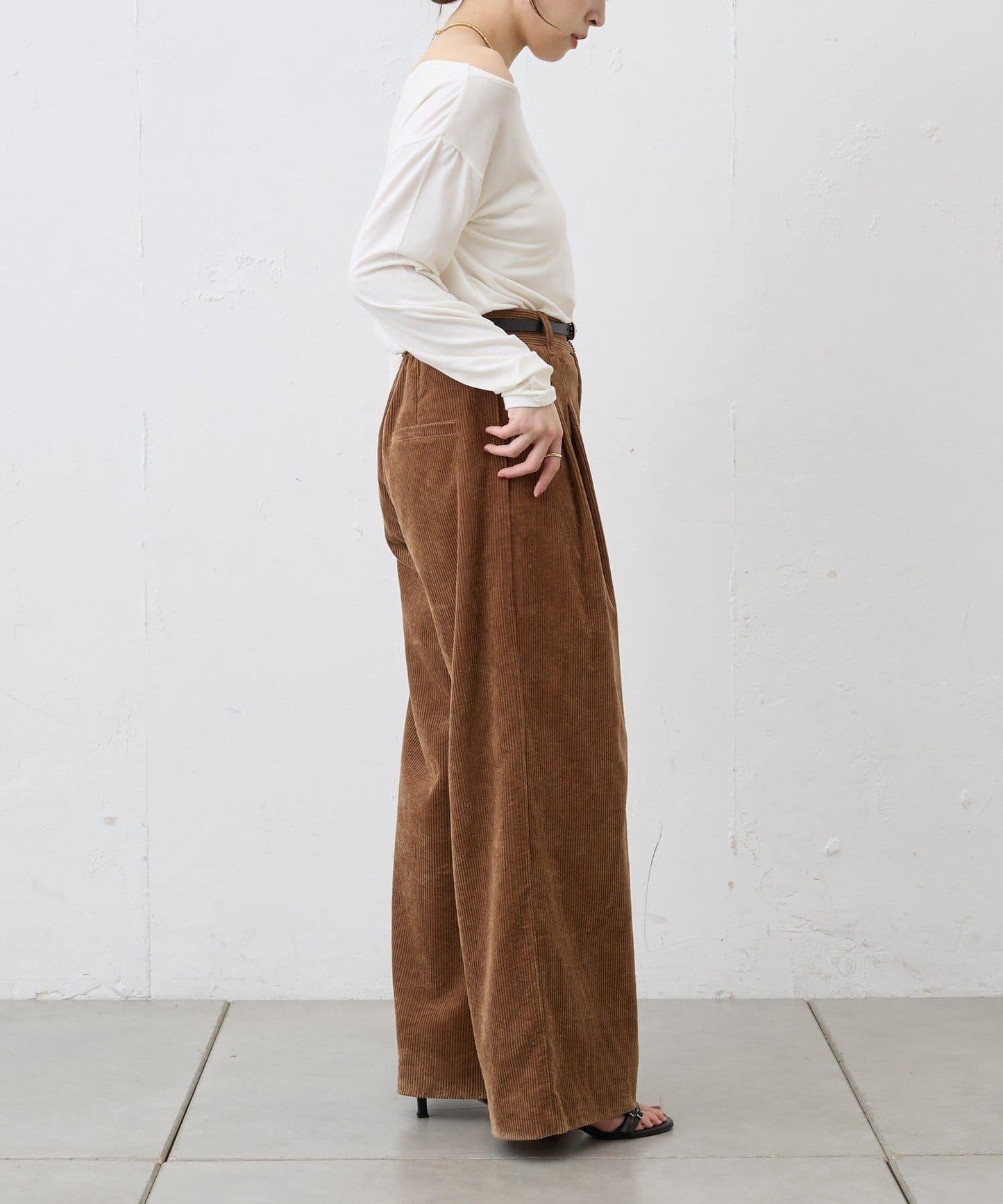 【SHENERY】燈芯絨寬腿褲