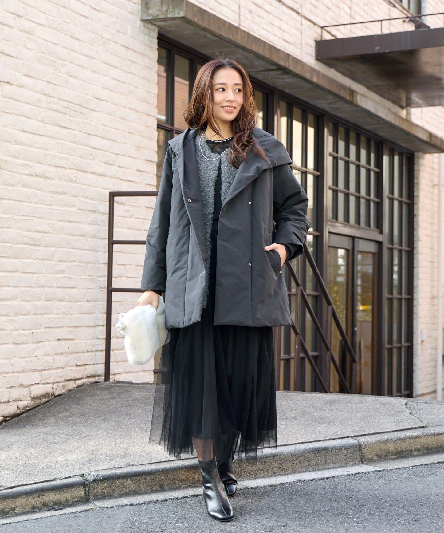 《上品顯瘦◎》啞光絎縫長款羽絨服