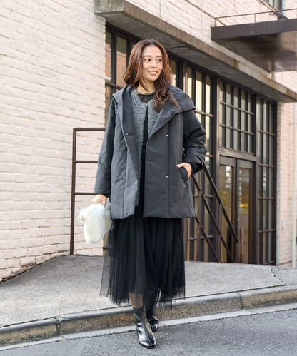 《上品顯瘦◎》啞光絎縫長款羽絨服