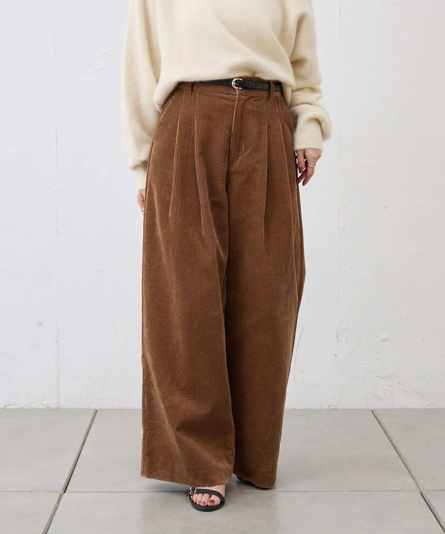 【SHENERY】燈芯絨寬腿褲