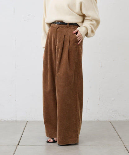 【SHENERY】燈芯絨寬腿褲