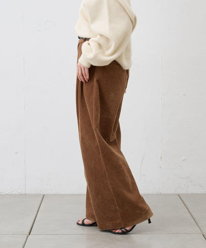 【SHENERY】燈芯絨寬腿褲