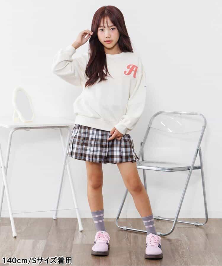 加絨內襯百褶裙褲