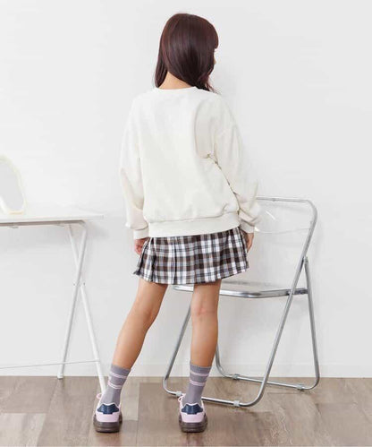 加絨內襯百褶裙褲