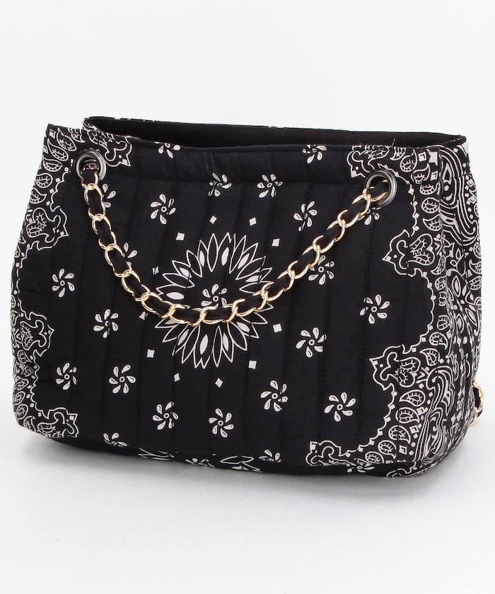 班丹納拼接絎縫單肩包