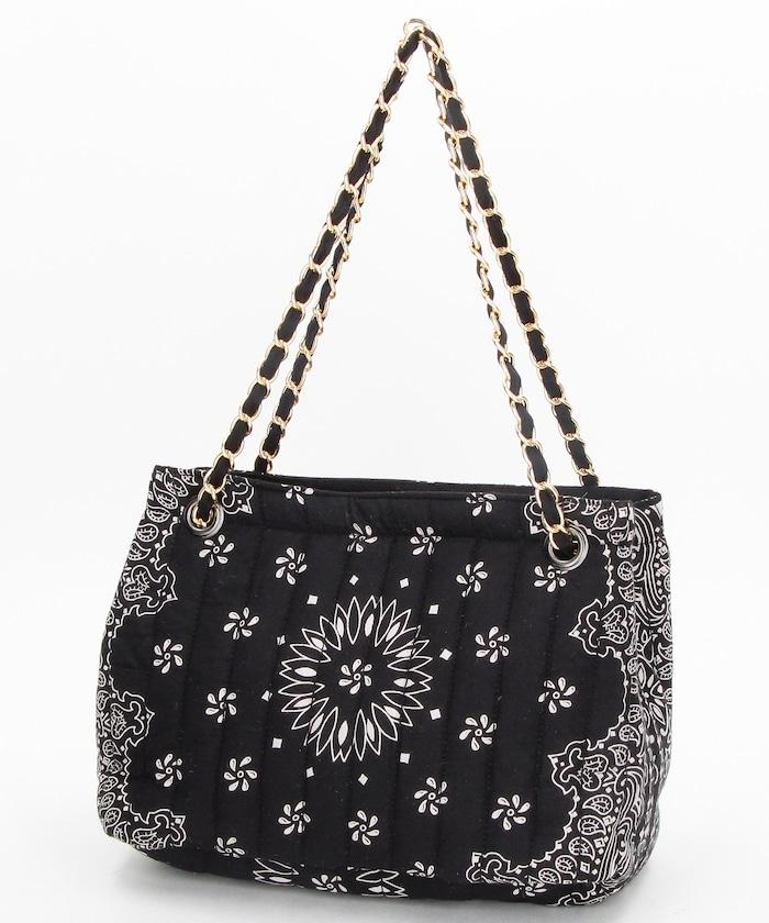 班丹納拼接絎縫單肩包