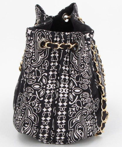 班丹納拼接絎縫單肩包