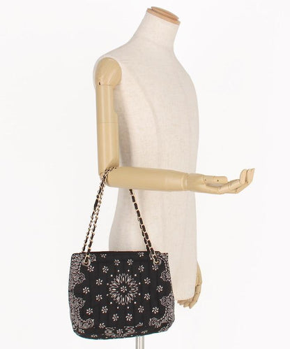 班丹納拼接絎縫單肩包