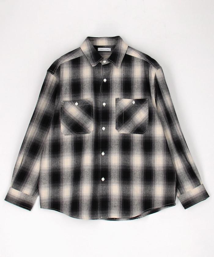 格子法蘭絨工裝襯衫