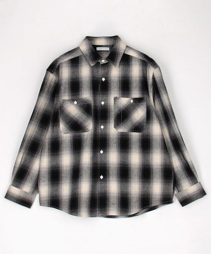 格子法蘭絨工裝襯衫