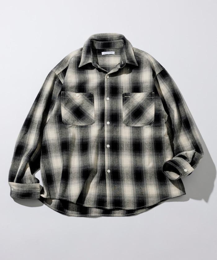 格子法蘭絨工裝襯衫